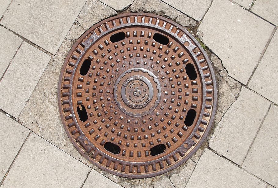gulli, metal, manhole cover, gullideckel, lid, metal plate, road, iron, manhole covers