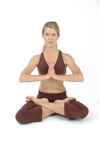 woman, brown, yoga suit, lotus position, yoga, pilates, health, exercise, fitness, meditation, attractive