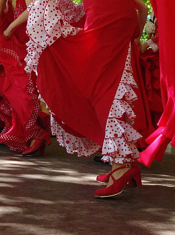 fotografování, taneční dámské, Červené, sukně, španělština, obuv, tanec, flamenco, umělecký tanec, tanečník, šaty