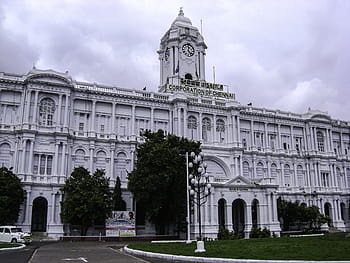 1913, budova ripon, chennai, Indie, architektura, budova, chennai korporace, fotky, veřejná doména, ripon, slavné místo