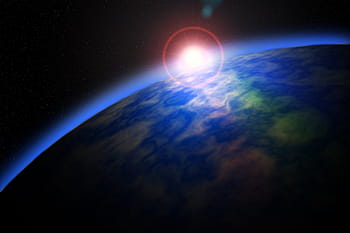 atmósfera de la tierra, digital, fondos de pantalla, espacio, estrella, planeta, sol, amanecer, universo, todos, cosmos