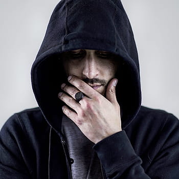 man, wearing, black, hoodie, guy, serious, hood, nero, ring, hood - clothing, hooded shirt