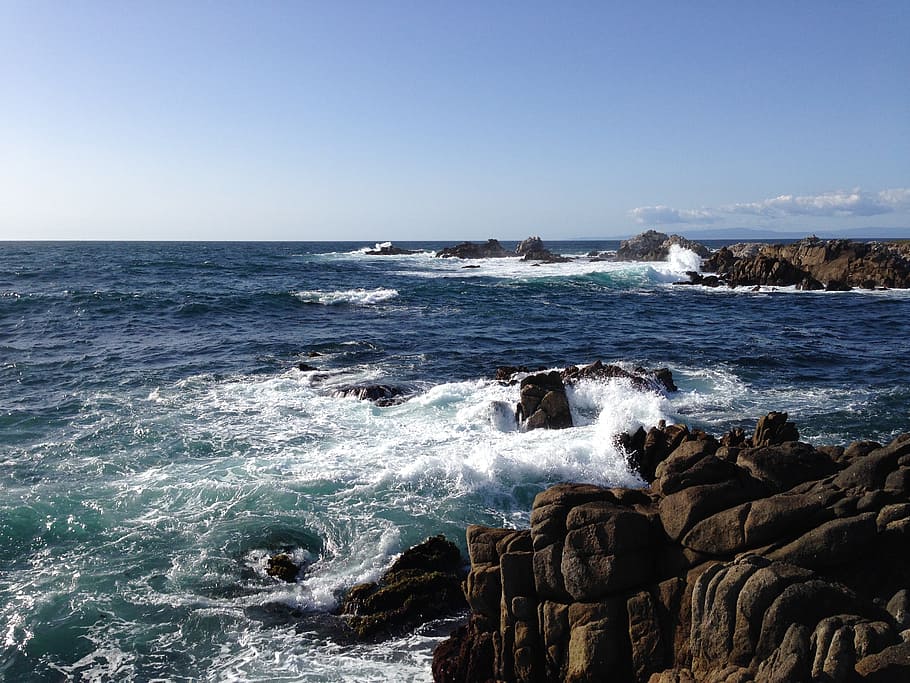 ocean, sea, swirl, pacific grove, monterey, ca, water, nature, beach, travel, vacation