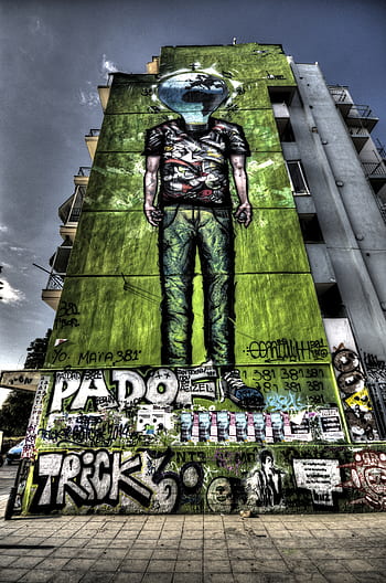 graffiti, nástěnná malba, stříkací barva, budova, zeď, architektura, městský, vzestup