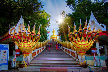 pattaya, cestovat, Thajsko, Buddha, zlatý, chrám, buddhista