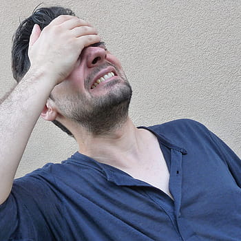 covering, face, palm, Headache, Image, Man, Stress, stressed man, person, portrait, unhappy