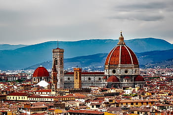aereo, fotografia, grattacielo, edifici, giorno, Firenze, Italia, città, urbano, orizzonte, architettura