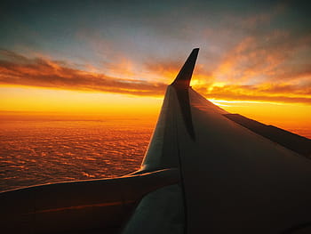 تصوير المناظر الطبيعية،  جناح الطائرة،  جوي،  اطلاق النار،  طائرة،  س،  جناح،  الجسم،  ماء،  غروب الشمس،  مطار