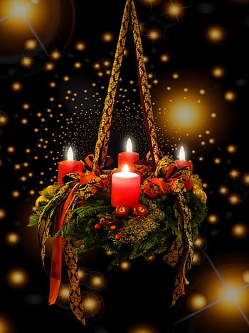 fotografie, Červené, zelená, vánoční přívěsek lampa, příchod, Vánoční čas, adventní věnec, 4advent, adventní pozdrav, blahopřání, svíčky
