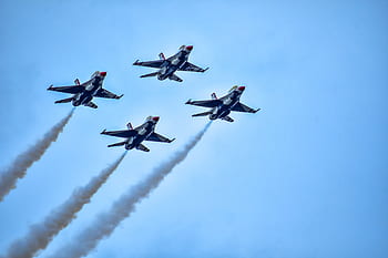 salon de l'aéronautique, F 16, syn, avion, combattant, Thunderbirds, aviation, ciel, jet, équipe, précision