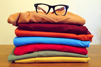 pile, reading glasses, Clothing, various, clothes, fashion, textile, stack, multi Colored, no People, heap