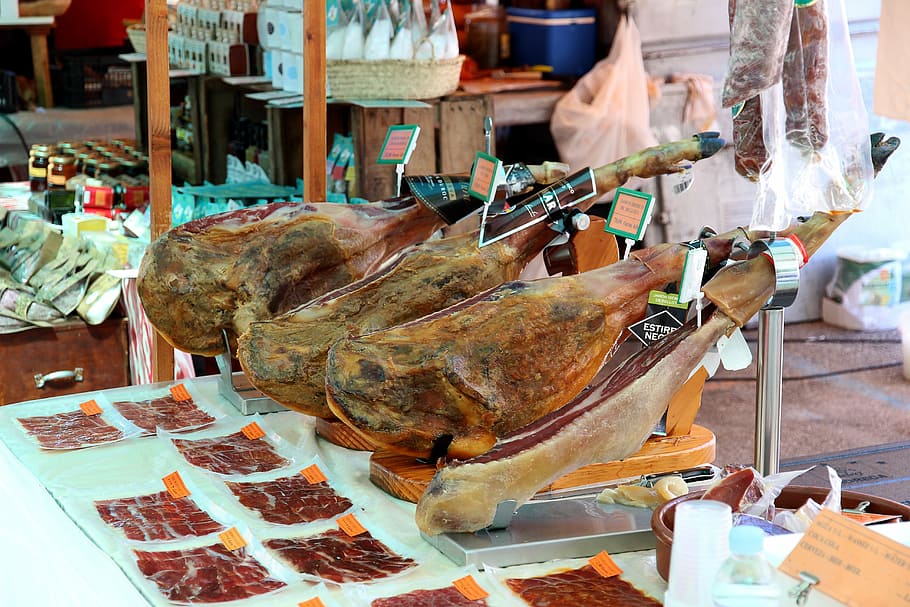 daging asap, ham, makanan, daging, asap, lezat, dapat dimakan, substansial, sehat