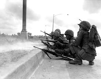 الدفاع،  سايغون،  معركة 1968،  ARVN رينجرز،  معركة سايغون،  حرب فيتنام،  1968،  المدافعون،  الصور،  المجال العام،  الجنود