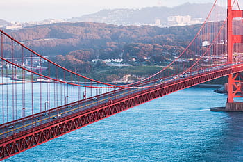 dourado, ponte do portão, ponto de vista da bateria spencer, carros, ponte golden gate, bateria, spencer, ponto de vista, arquitetura, ponte, califórnia