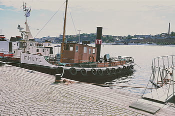 lodí, doky, marina, přístav, dlažební kamen, molo, voda