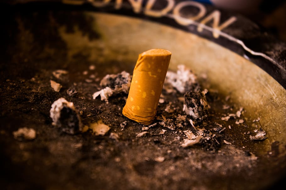 cig, cigareta, hamuzó, tabák, kouření