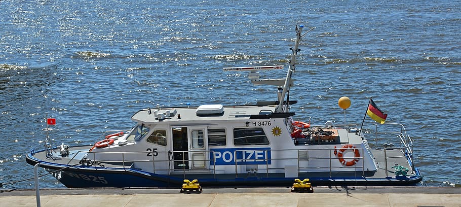 bota, policie, vodní policie, policejní člun, loď, námořní plavidlo, moře, voda, přeprava