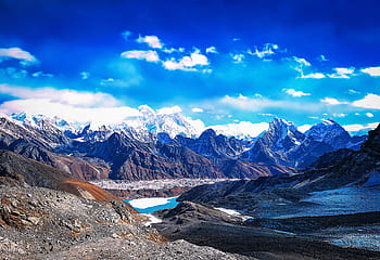 everest base camp, mountain, everest, nepal, trekking, mountaineering, landscape, nature, sky, clouds, himalaya