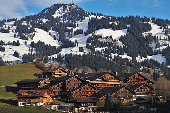 alpine village, snow, mountains, high, panorama, the alps, switzerland, peak, overlap, scenery, the prospect of