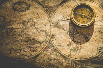 写真、 世界地図、 コンパス、 度、 北、 東、 南、 西、 海、 zeevaarderij、 ヴィンテージ