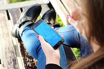 prostor, šedá, Iphone 6, iphone, šablona, maketa, mock-up, Černá, dívka, ruka, chytrý telefon