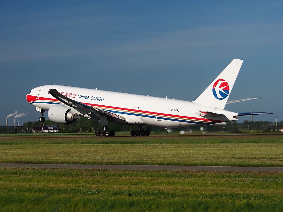 중국화물 항공, 보잉 777, 항공기, 비행기, 이륙하다, 공항, 교통, 비행, 제트기