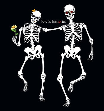 skull, skeleton, bone, stroll, man, love, people, however, lovers, hug, feelings