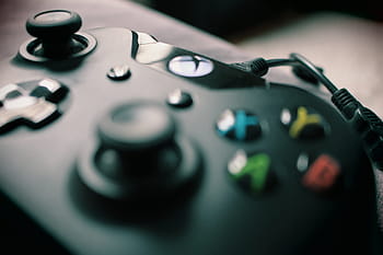 detailní, fotografování, xbox, jeden, herního řadiče, Černá, Xbox One, Microsoft, joystick, herní konzole, hrát si