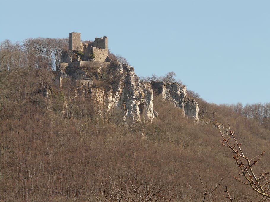 reußenstein, castle, ruin, knight's castle, building, hike, migratory goal, swabian alb, neidlingen, history
