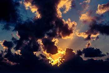 sunrise scenery, dark, clouds, sky, sunset, cloudy, nature, weather, cloud - Sky, backgrounds, summer