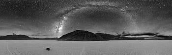 Pemandangan 360 derajat astrophotografi, lembah kematian, nasional, taman, 360 derajat, astrofotografi, pemandangan, Racetrack Playa, Taman Nasional Death Valley, Nevada, foto