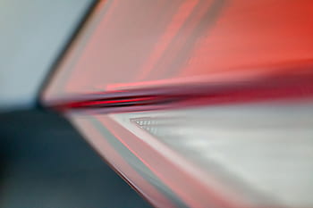 abstract, futuristic, shape, car, taillight, plastic, metal, automobile, angular, bokeh, macro