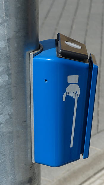 ampel pusher, signal requesting device, request device, footbridge, disabled, old people, lame, acoustic, aktu cal signal, acoustic enable signal, enable signal
