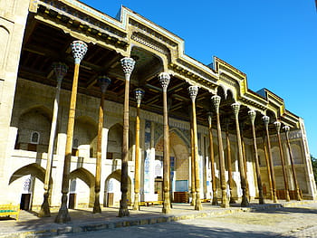 bylo, hauz, mešita, sloupovitý, bolo hauz, řezbářství, bukhara, Uzbekistán, architektura, stavba, Dějiny