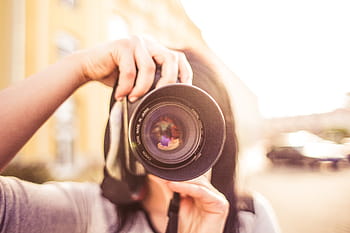 žena fotograf closeup, žena, fotograf, detailní, Fotoaparát, lidé, fotoaparát - fotografické vybavení, hospodářství, jedna osoba, focení, venku