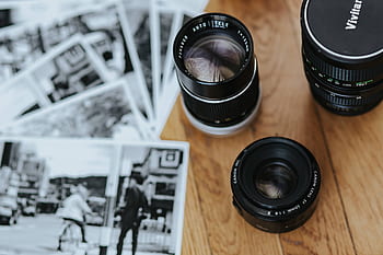 Vintage, kamera, Retro, kayu, fotografi, hitam dan putih, foto, analog, lensa, Tua, Zenit