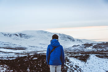 man, standing, mountain, snow, people, alone, travel, adventure, camera, photographer, photography
