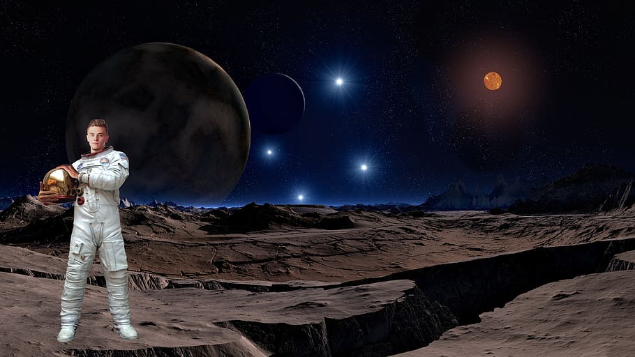 space, exploration, astronaut, universe, discover, explore, fantasy, cosmos, stars, world, planet