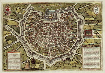 16th century milan, 16th Century, Milan, city, depiction, drawing, history, italy, public domain, walls, old