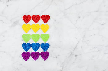 corazones de colores, lgbt, corazones, orgullo, gay, amor, colores, lgbtq, igualdad, arcoiris