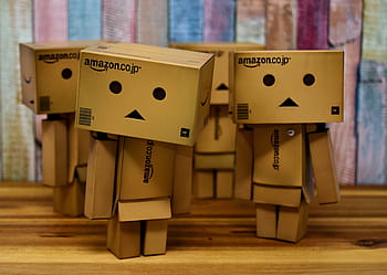 four amazon danboards, danbo, group, figure, toys, deco, decoration, cute