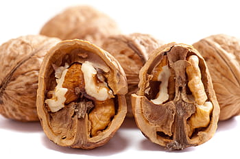 walnuts, nuts, brown, close-up, cracked, cut out, dry, extreme close-up, food, food and drink, freshness
