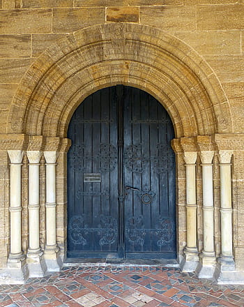 dveře, dveře kostela, vstup, ornament, portál, starý, fotbalová branka, zdobené, dřevo, kostel, staré dveře