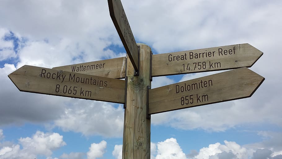 brown, wooden, street signage, directory, signs, north sea, emden