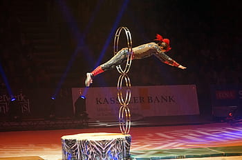 gymnastika, akrobacie, umělec, turnkunst, akrobaty, umělci, nikdo, uvnitř, pohyb, noc, létající