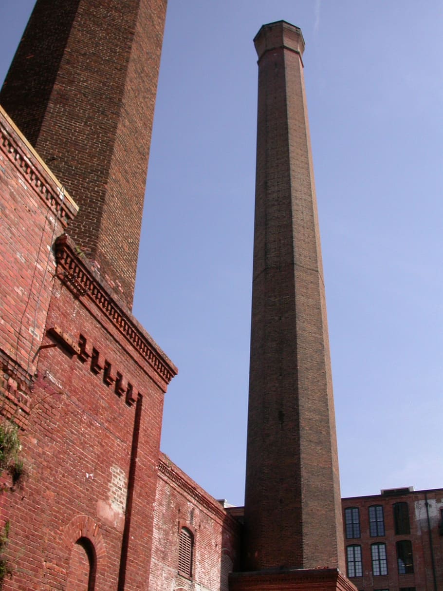 vecchia fabbrica, ciminiera, torre di mattoni, camino, industriale, pianta, vecchio, Torre, Vintage ▾, grungy, fabbrica