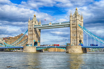 london bridge, london, tower, bridge, london, thames, england, bridge - man made structure, connection, travel destinations, river, cloud - sky