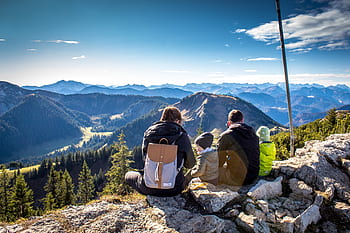 panorama, alpine, good view, hochwald, firs, mountains, wallberg, summit, family, picnic, hiking area