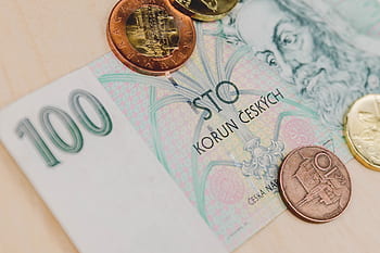 Czech, Koruna, coins, banknotes, currency, Republic, bank, banking, cash, earn, finance