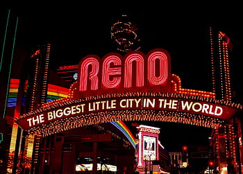 reno, biggest, little, city, world sign, night time, Reno, Nevada, Nevada, City, Sign, Neon, nevada